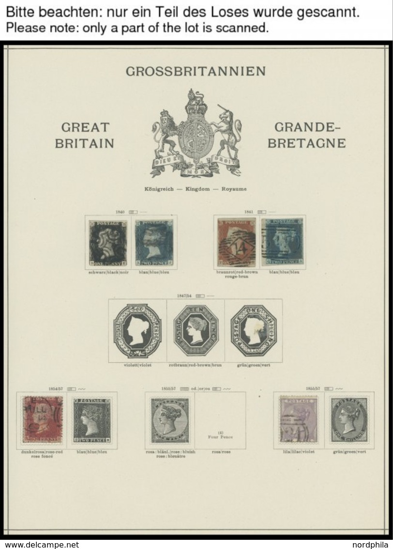 SAMMLUNGEN, LOTS O, Gestempelte Sammlung Großbritannien Von 1840-1950 Auf Schaubekseiten Mit Guten Mittleren Ausgaben, E - Collections