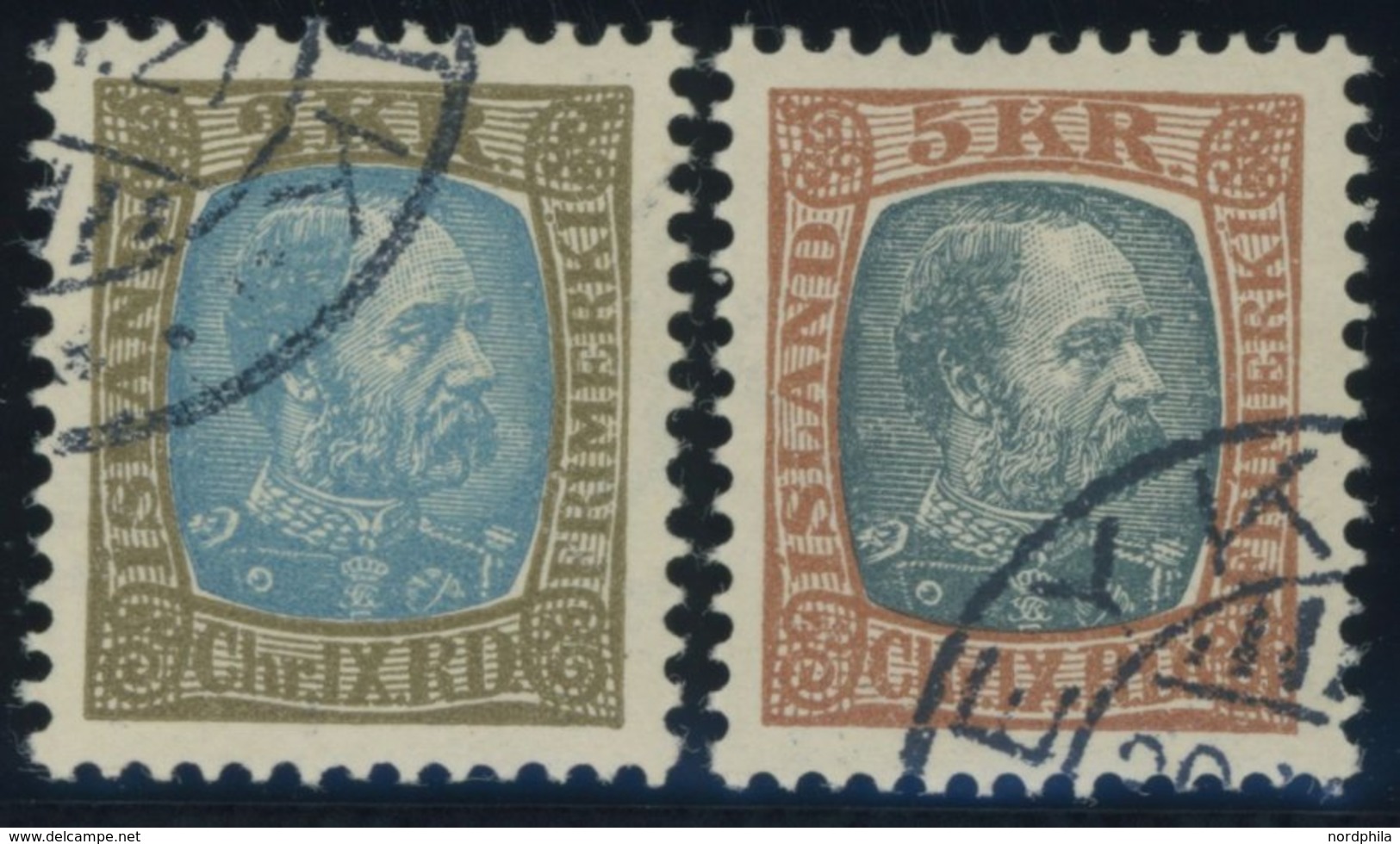 1904, 2 Und 5 Kr. König Christian IX, 2 Prachtwerte, Mi. 265.- -> Automatically Generated Translation: 1904, 2 And 5 Kr. - Sonstige & Ohne Zuordnung