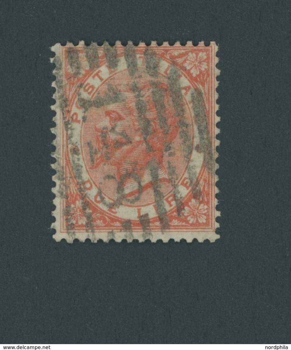 1863, 2 L. Rotorange, Nummernstempel 148, Pracht, Mi. 80.- -> Automatically Generated Translation: 1863, 2 L. Red Orange - Usati