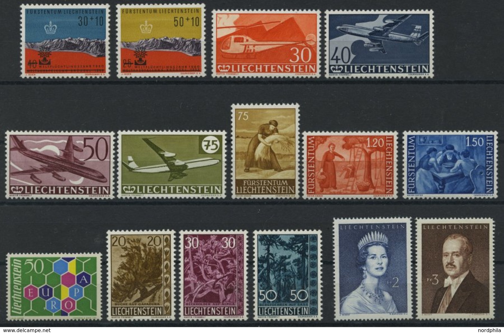 JAHRGÄNGE 389-403 **, 1960, Kompletter Postfrischer Jahrgang, Pracht, Mi. 154.70 - Sammlungen