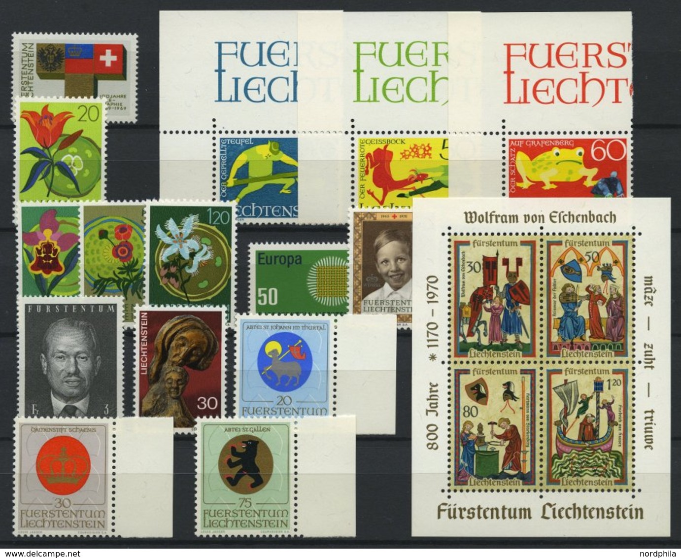 SAMMLUNGEN **, Komplette Postfrische Sammlung Liechtenstein Von 1961-70, Prachterhaltung - Collections