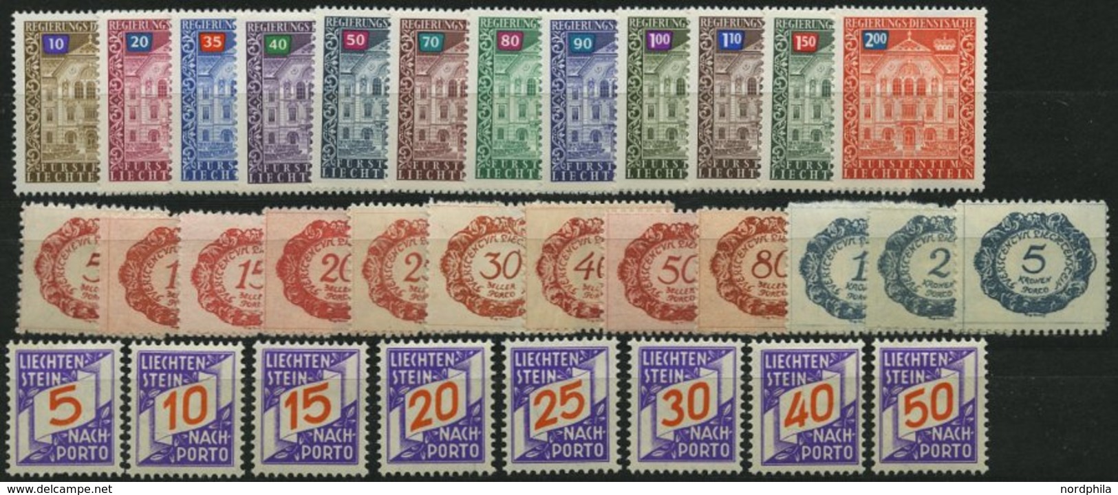 SAMMLUNGEN, LOTS *, **, Fast Kompletter Ungebrauchter Sammnlungsteil Liechtenstein Von 1971-86 Incl. Dienst- Und Portoma - Sammlungen