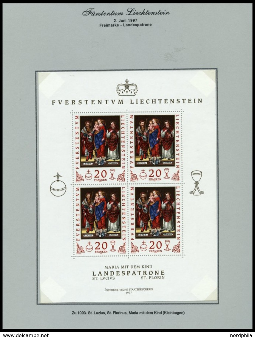 SAMMLUNGEN, LOTS **,Brief , Saubere Sammlung Liechtenstein Von 1996-2000, Jeweils **, Auf FDC`s (nur 1151 Fehlt) Und Auf - Sammlungen