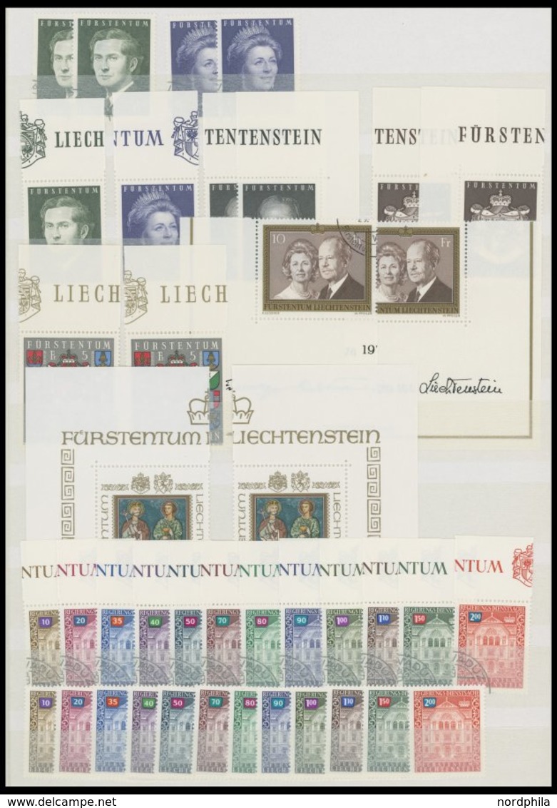 LOTS **,o,Brief , Dublettenpartie Liechtenstein Von 1969-88, Dabei Kleinbogen Und Einige FDC`s, Vieles Postfrisch Und Ge - Lotti/Collezioni