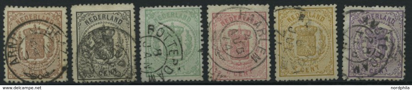 NIEDERLANDE 13-18 O, 1869, Reichswappen, Sauber Gestempelt, Prachtsatz - Niederlande