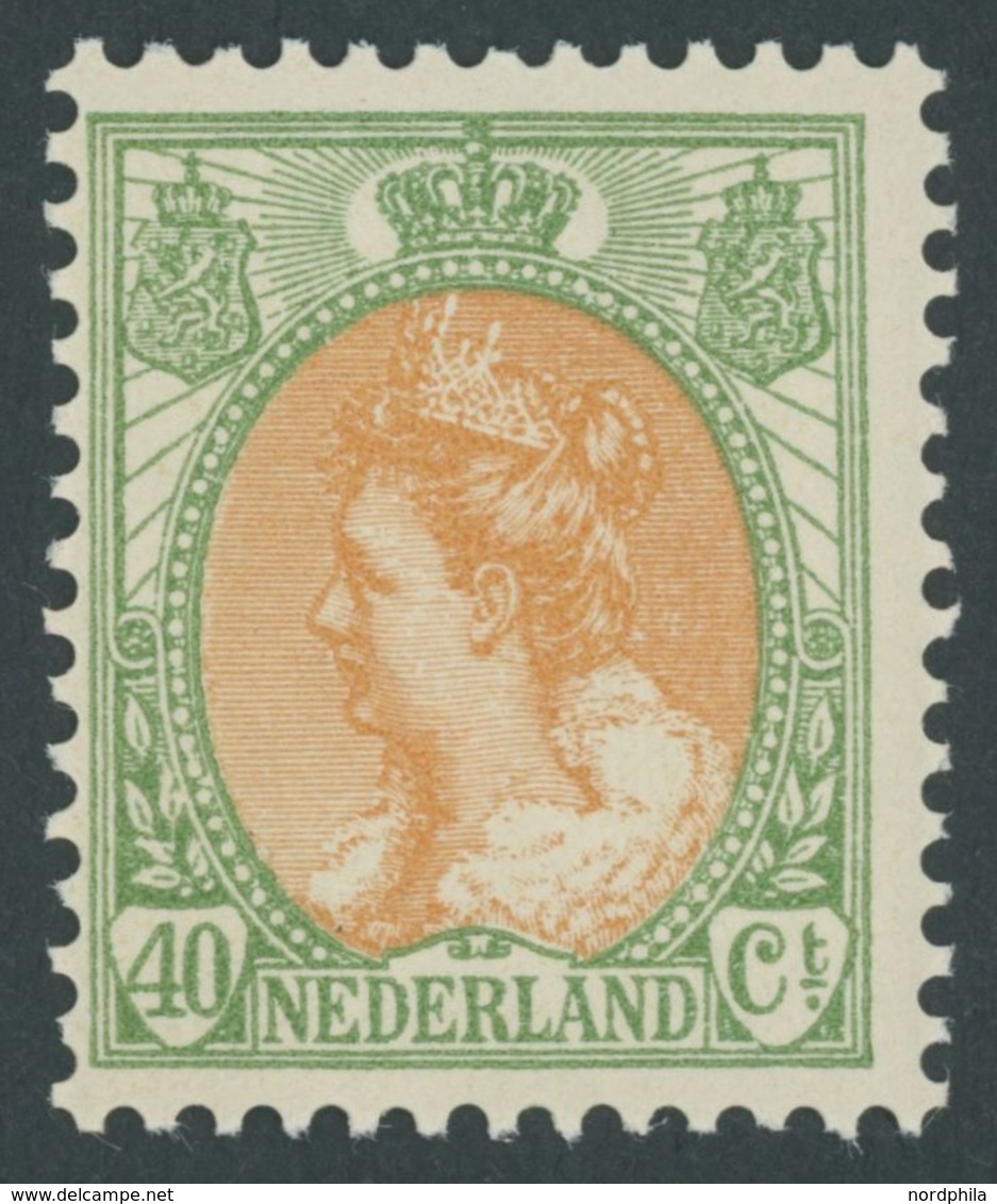 NIEDERLANDE 97 **, 1920, 40 C. Grün/orange, Pracht, Mi. 120.- - Pays-Bas