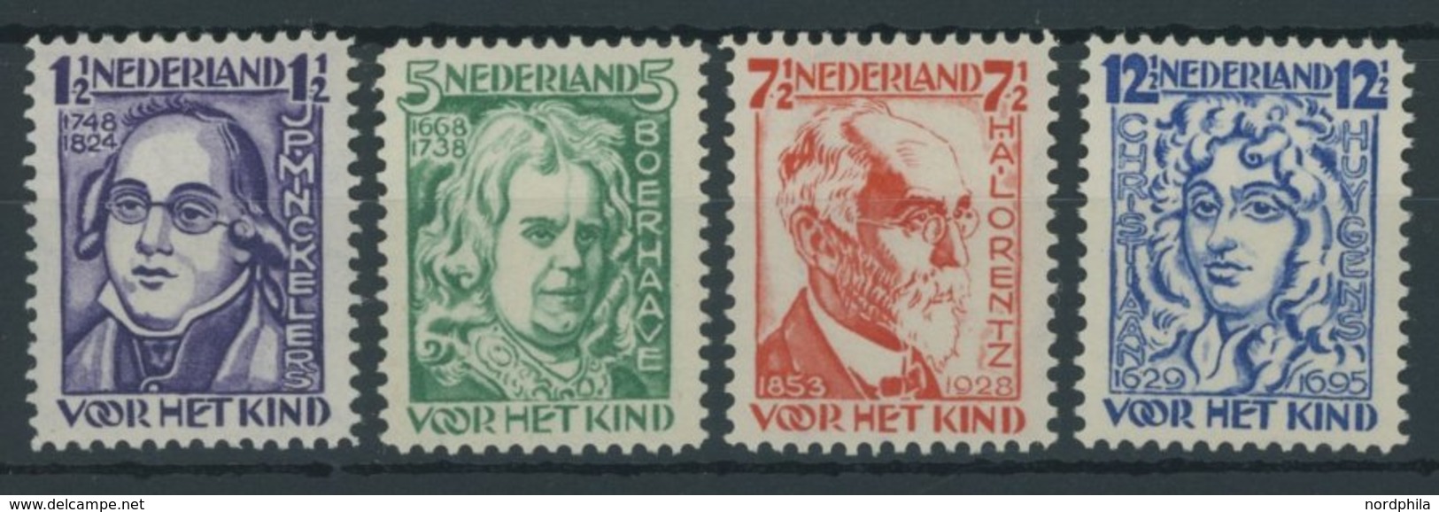 NIEDERLANDE 218-21 **, 1928, Wissenschaftler, Postfrischer Prachtsatz, Mi. 50.- - Pays-Bas