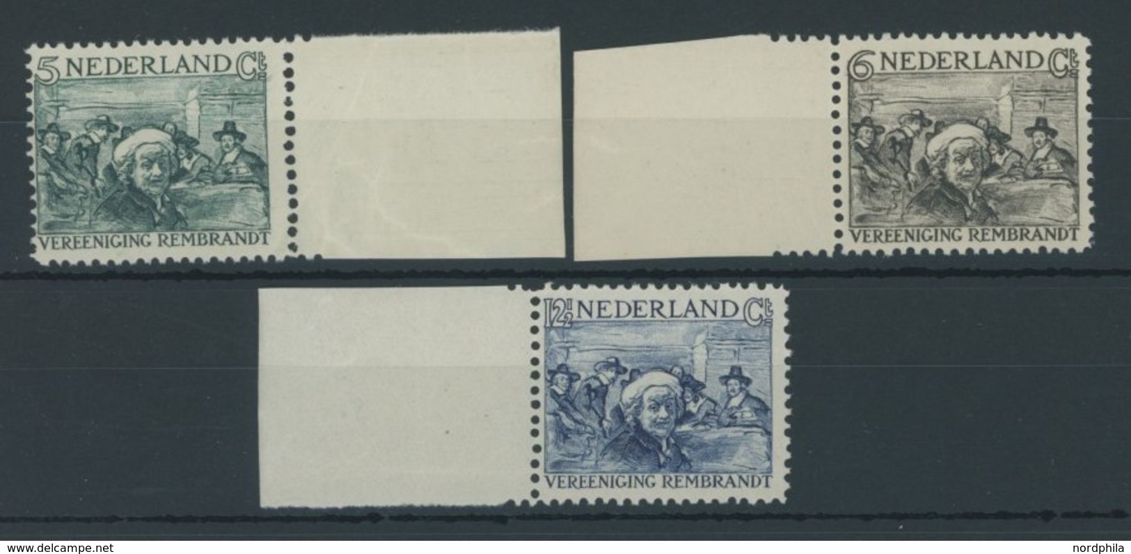 NIEDERLANDE 233-35 **, 1930, Vereinigung Rembrandt, Postfrischer Prachtsatz, Mi. 65.- - Pays-Bas
