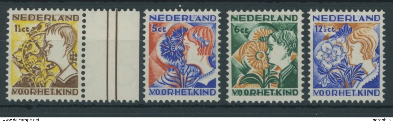 NIEDERLANDE 253-56A **, 1923, Voor Het Kind, Gezähnt K 121/2, Postfrischer Prachtsatz, Mi. 110.- - Niederlande