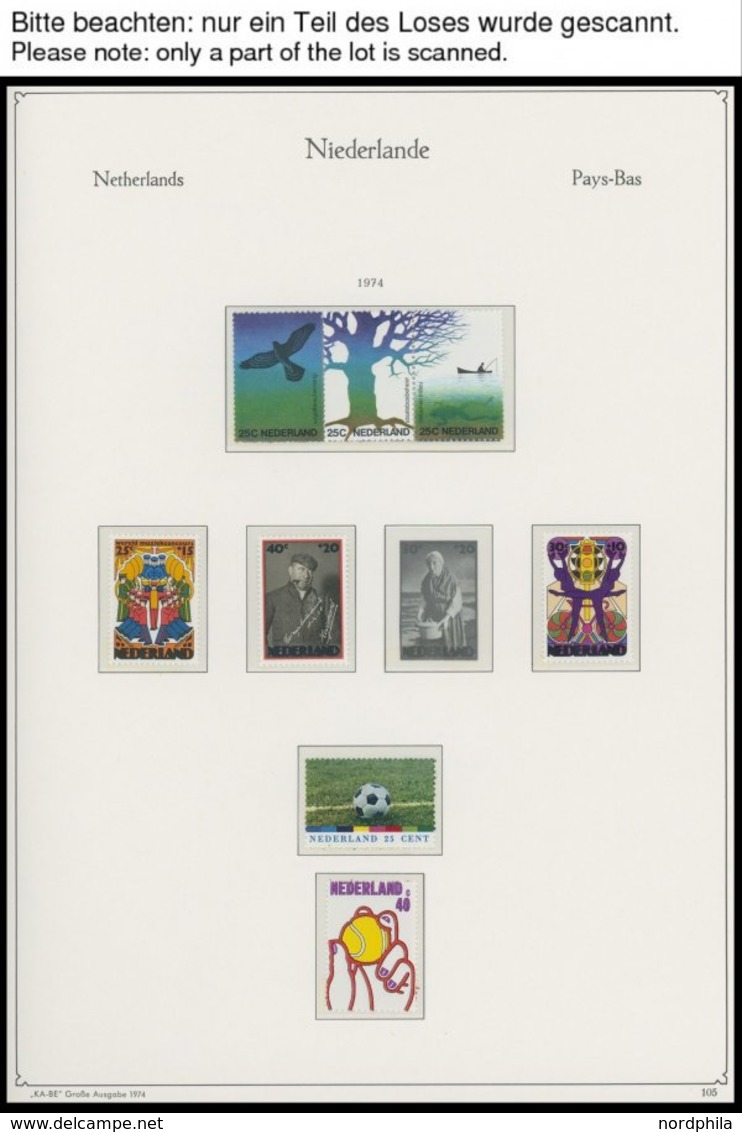 SAMMLUNGEN, LOTS **, Fast Komplette Postfrische Sammlung Niederlande Von 1960-96 Im KA-BE Falzlosalbum, Prachterhaltung, - Sammlungen