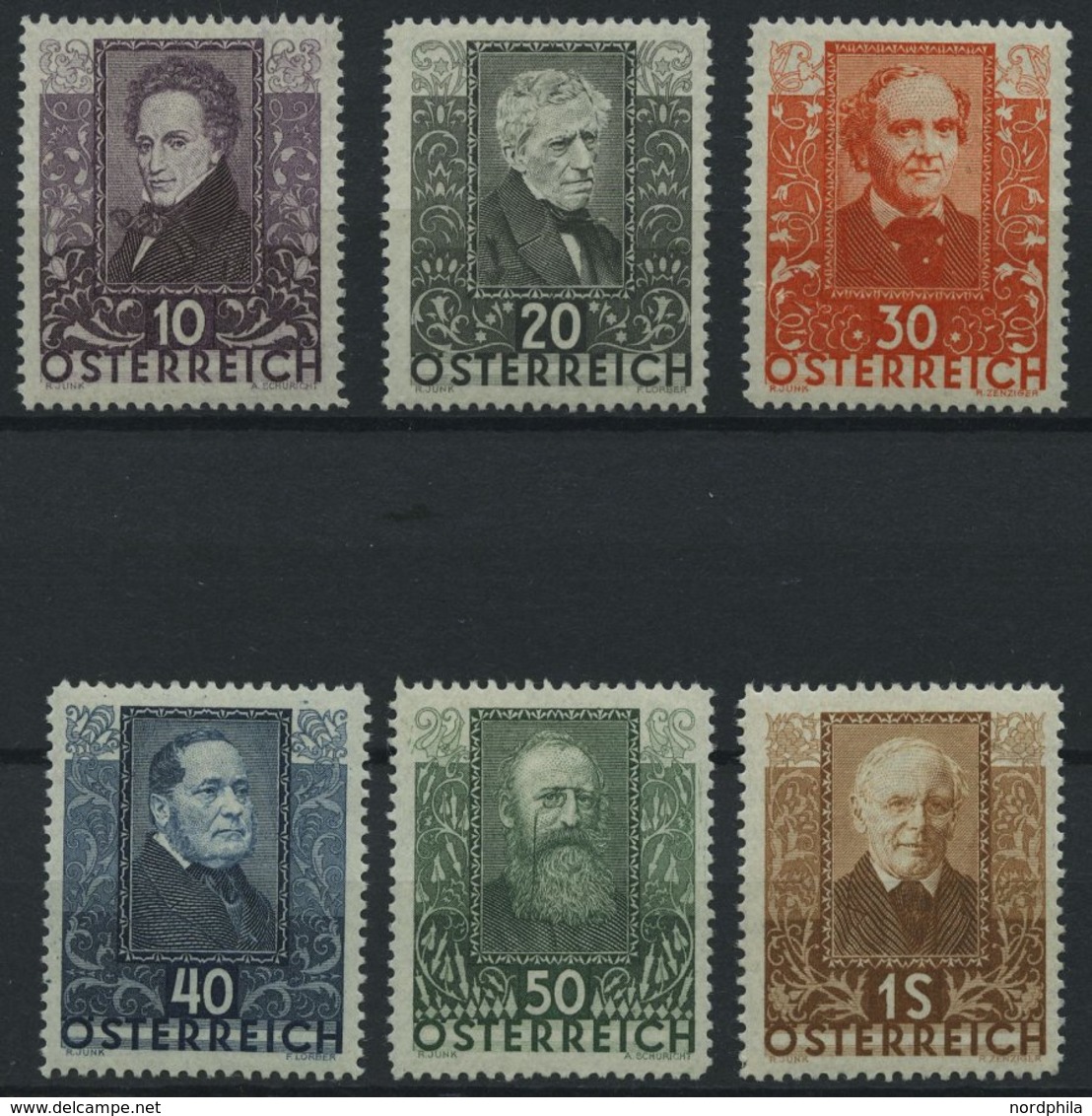 ÖSTERREICH 524-29 **, *, 1931, Dichter, Prachtsatz - Sonstige & Ohne Zuordnung