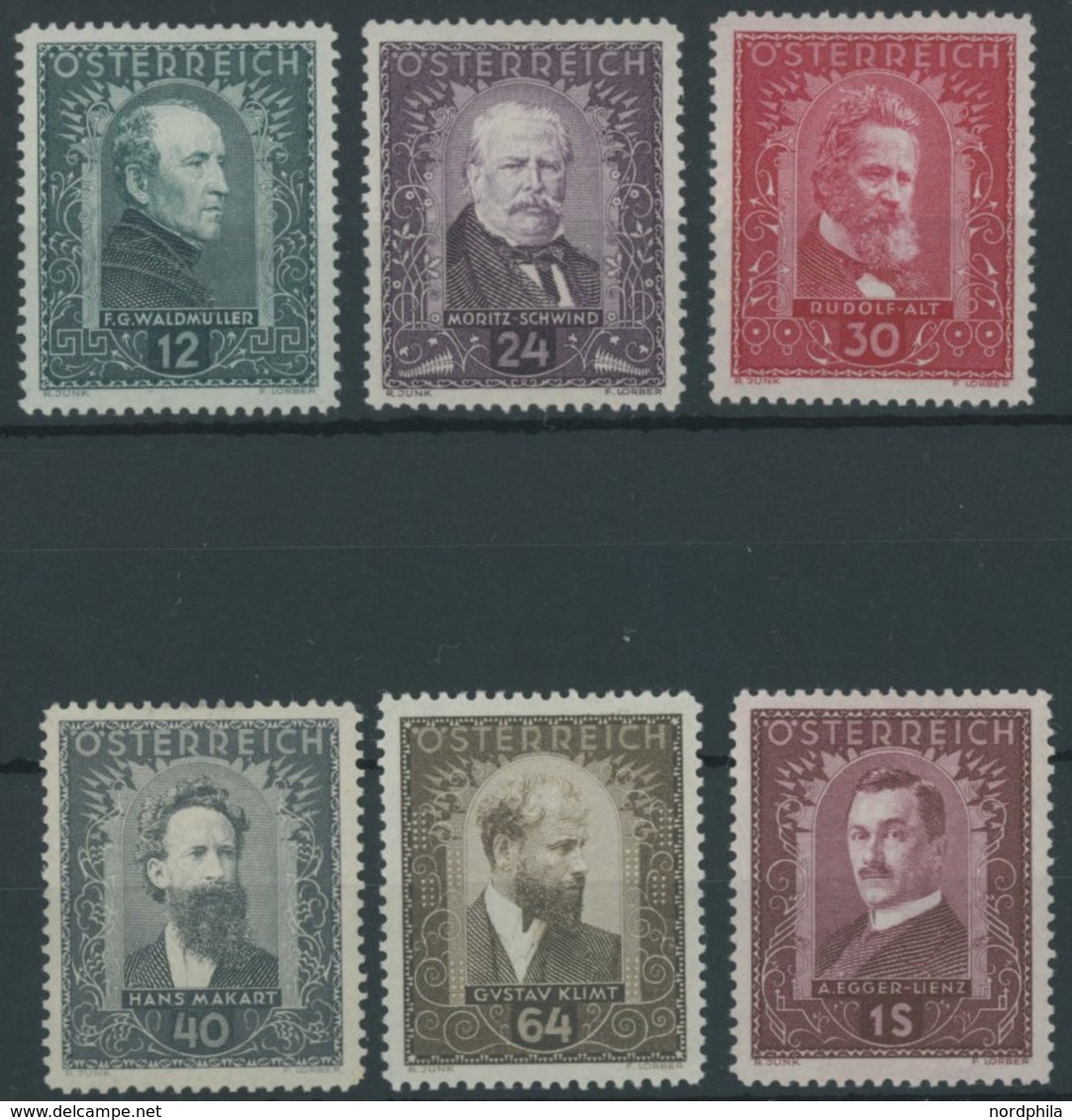 ÖSTERREICH 1918-1938 545-50 *, 1932, Maler, Falzrest, Prachtsatz - Autres & Non Classés