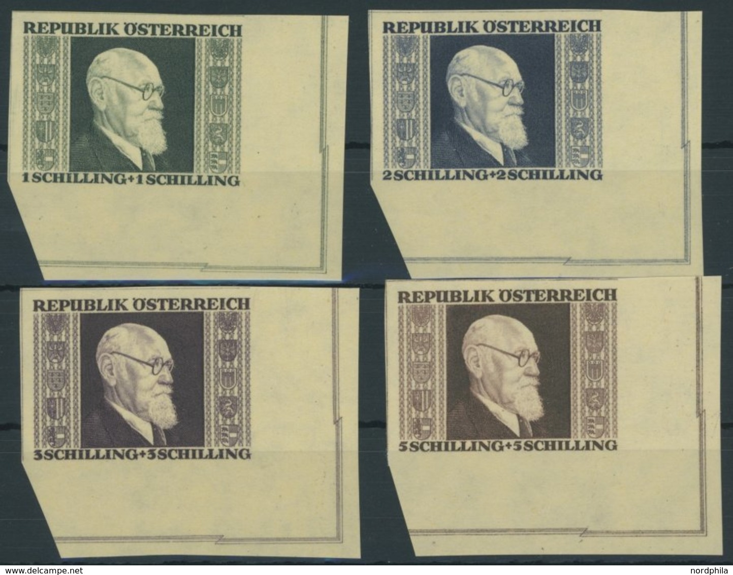 ÖSTERREICH 1945-1949 772-75B **, 1946, Renner, Ungezähnt, Postfrischer Prachtsatz, Mi. 280.- - Sonstige & Ohne Zuordnung