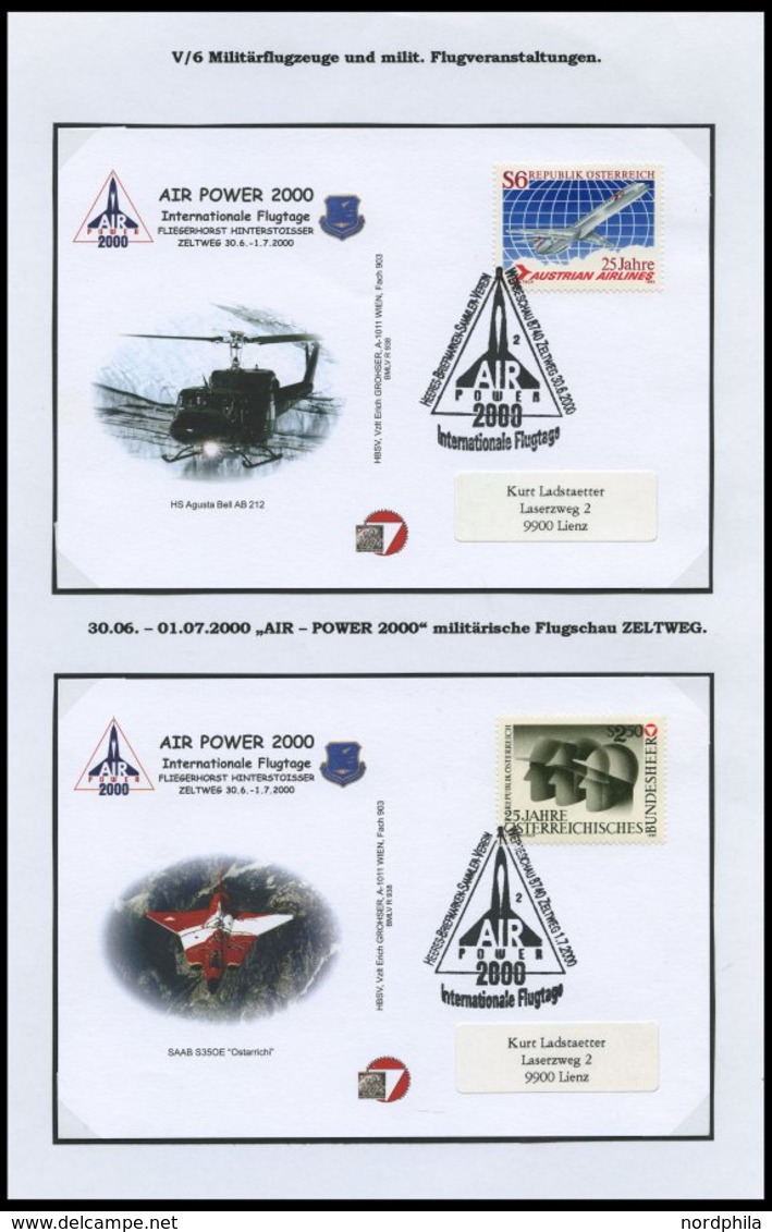 SONDERFLÜGE 1978-2003, 13 Verschiedene Sonderbelege Militärflugzeuge Und Militärische Flugveranstaltungen, Pracht - Sonstige & Ohne Zuordnung