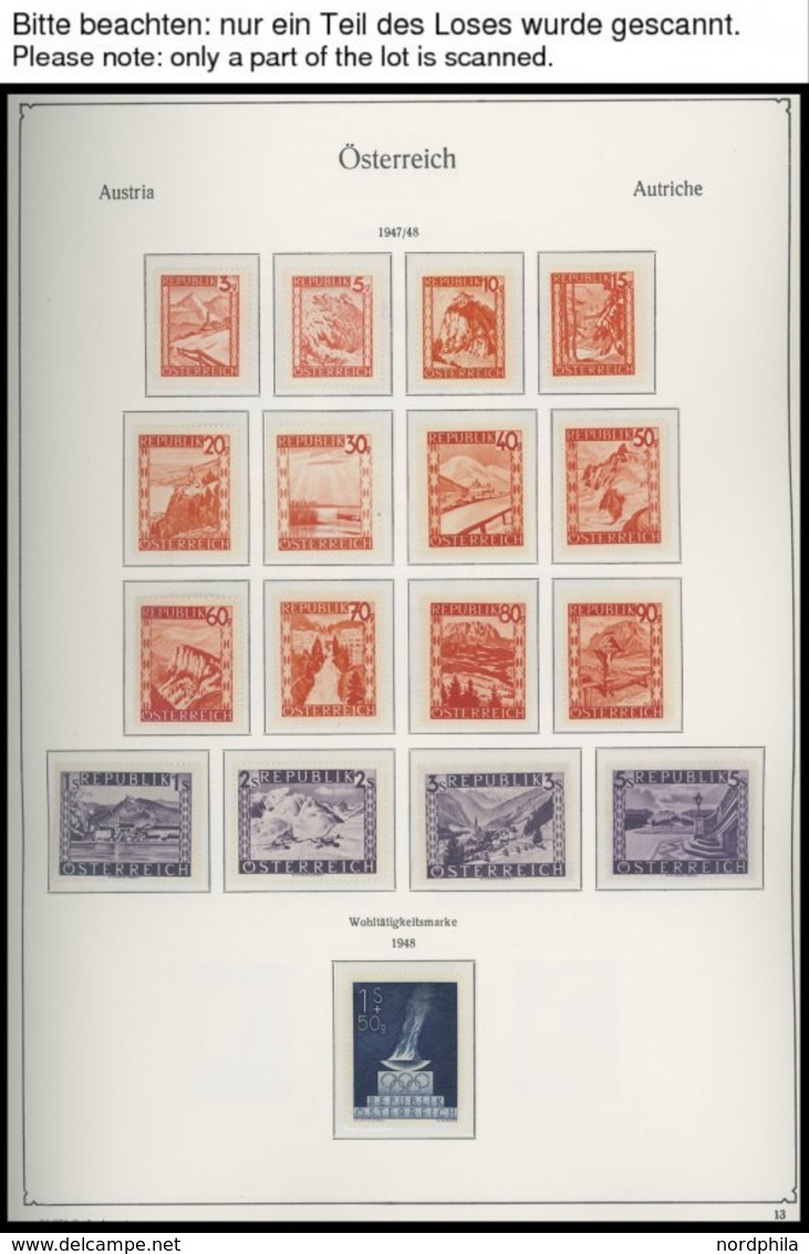 SAMMLUNGEN **, Postfrische Sammlung Österreich Von 1945-90 Ab Mi.Nr. 697, Bis Auf 3 Kleine Werte 1984 Und 1989 Komplett  - Sammlungen