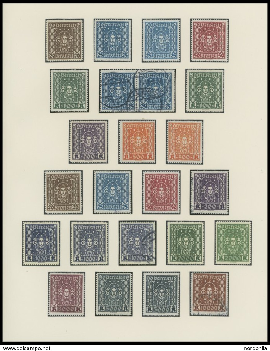 SAMMLUNGEN o,* , 1918-37, Sammlung Österreich mit vielen mittleren Werten und Sätzen, meist Prachterhaltung