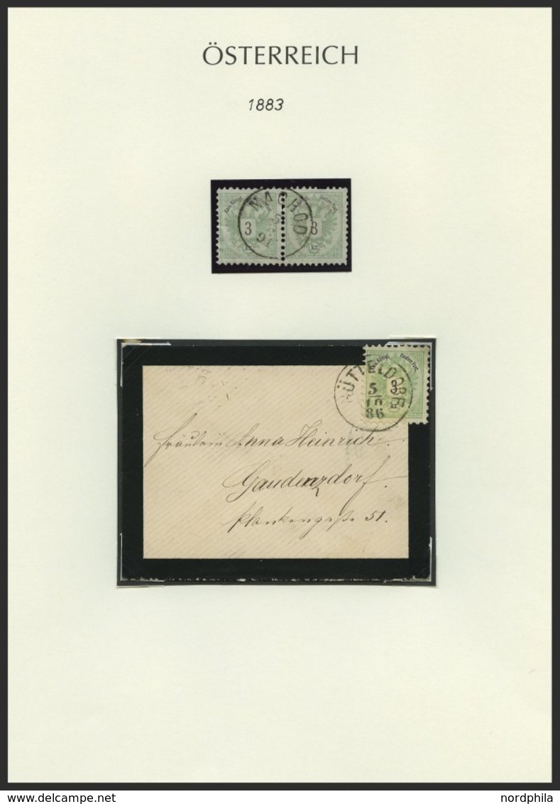 SAMMLUNGEN 44-47 BRIEF, 1883-89, Interessante Sammlung Doppeladler überwiegend Auf Briefen Und Ganzsachenkarten, Mit Mei - Collezioni