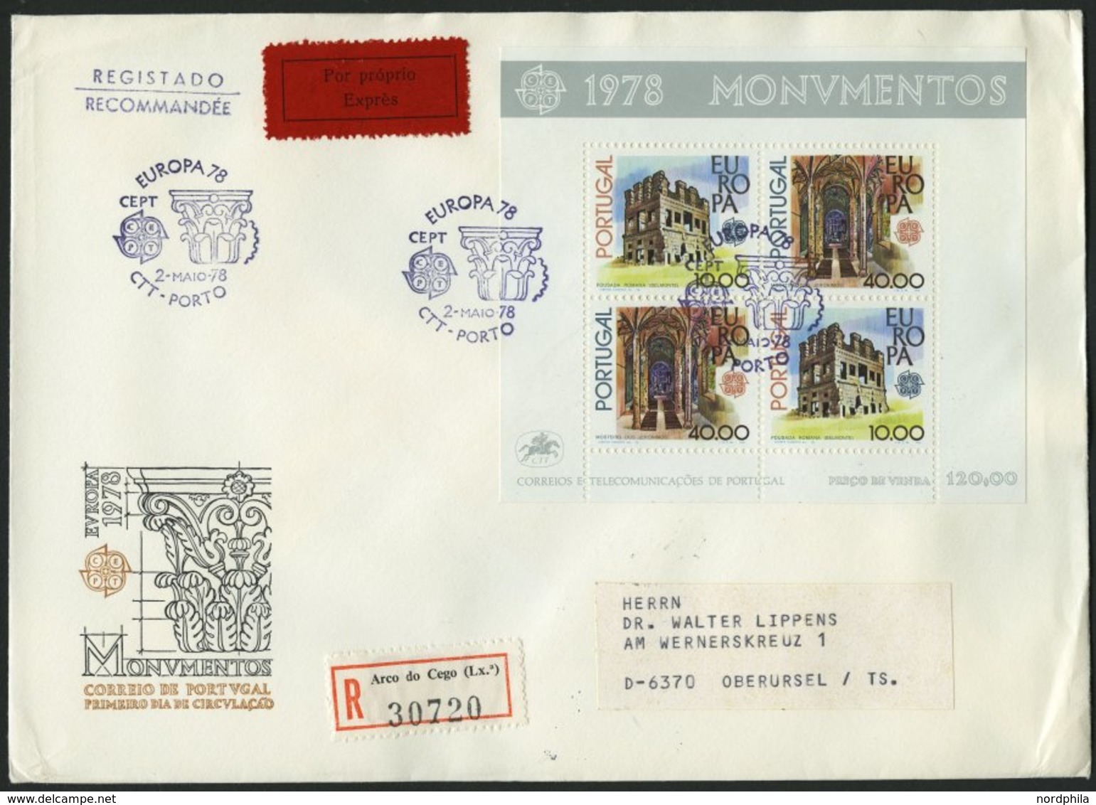 PORTUGAL Bl. 20,23,27 BRIEF, 1977-79, Europa 3 Blocks Je Auf FDC, Pracht, Mi. 195.- - Sonstige & Ohne Zuordnung