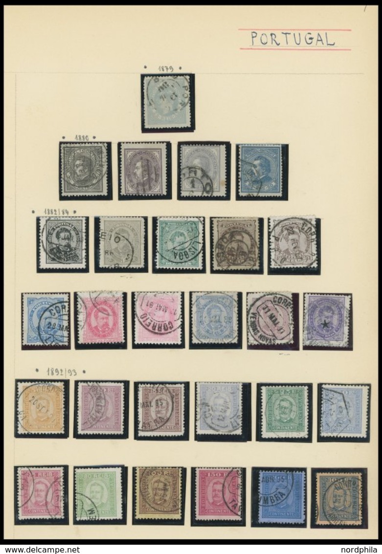 Meist Gestempelte Sammlung Portugal Bis Ca. 1955 Mit Vielen Guten Werten In Stark Unterschiedlicher Erhaltung, Besichtig - Collections