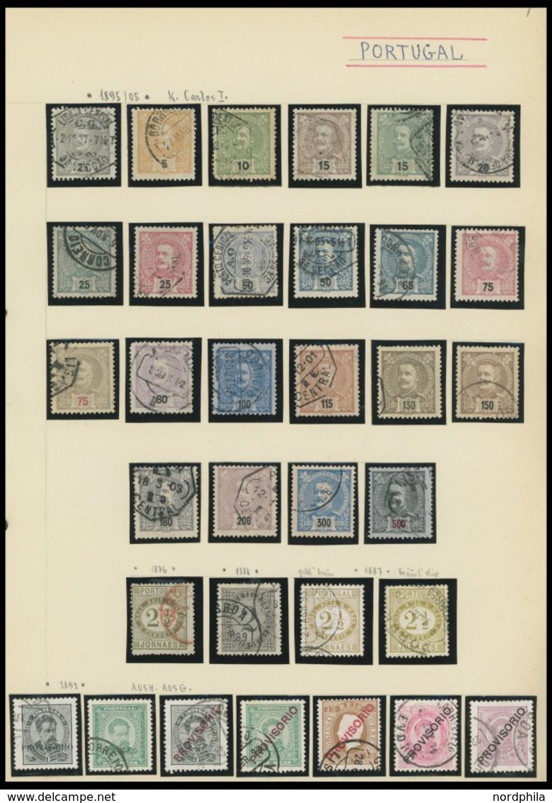 Meist Gestempelte Sammlung Portugal Bis Ca. 1955 Mit Vielen Guten Werten In Stark Unterschiedlicher Erhaltung, Besichtig - Collections