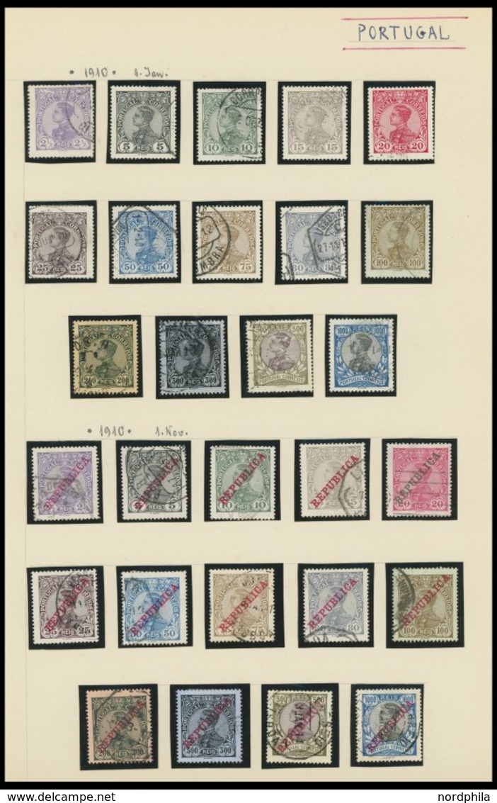 Meist Gestempelte Sammlung Portugal Bis Ca. 1955 Mit Vielen Guten Werten In Stark Unterschiedlicher Erhaltung, Besichtig - Collections