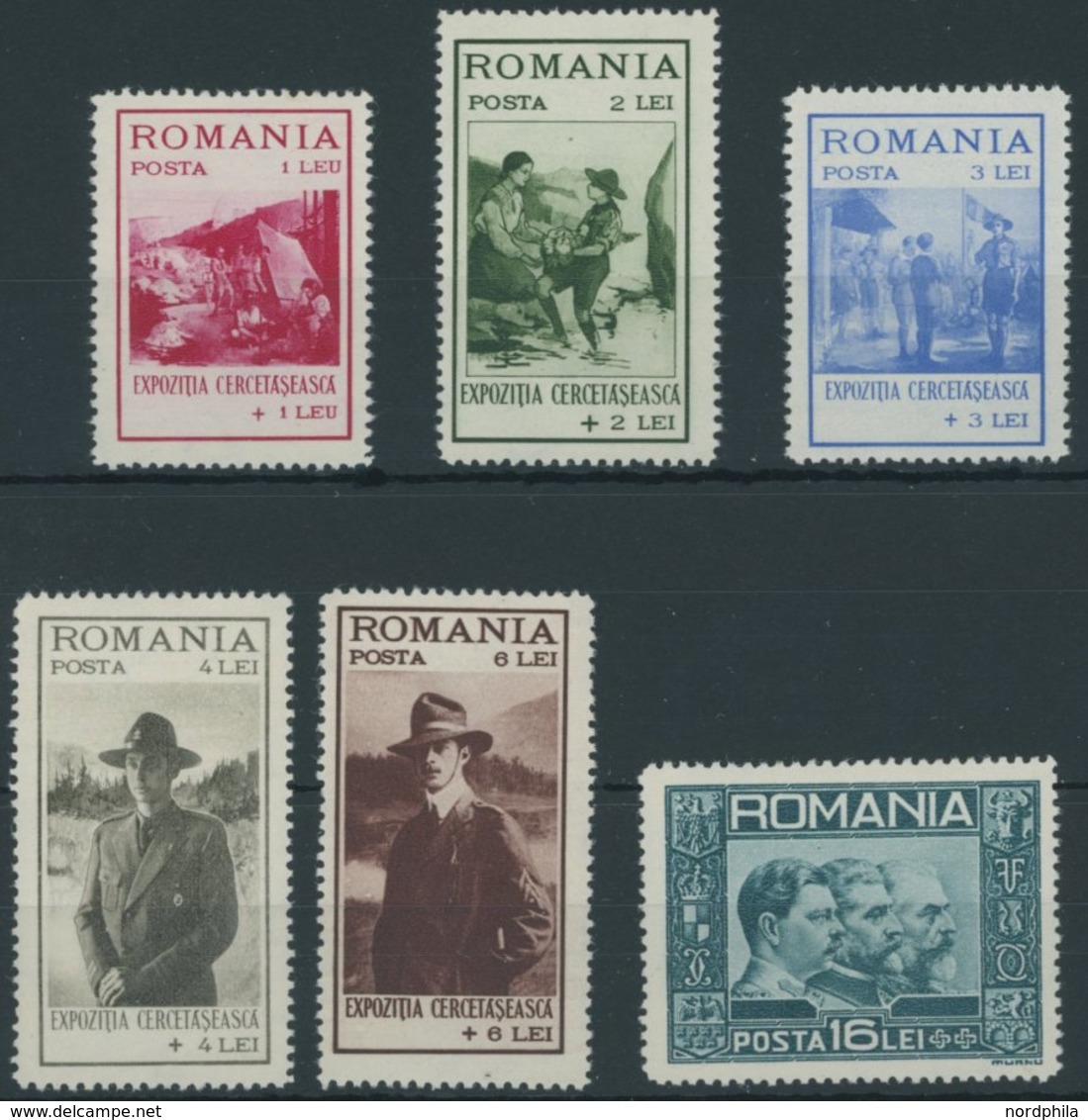 RUMÄNIEN 413-18 **, 1931, Pfadfinder-Ausstellung Und Könige, 6 Postfrische Prachtwerte, Mi. 80.- - Altri & Non Classificati