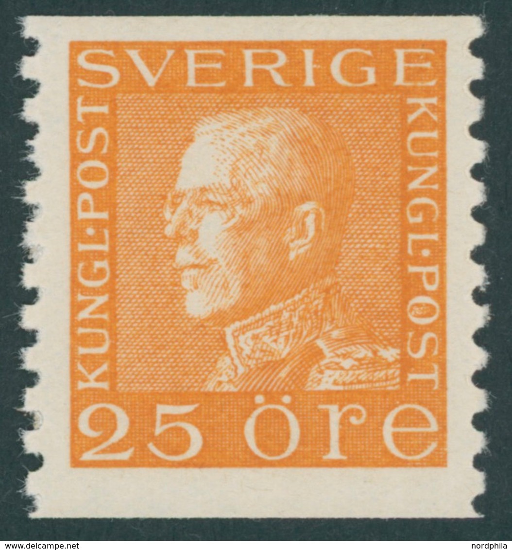 SCHWEDEN 186IIWA **, 1936, 25 Ö. Orange, Weißes Papier, Postfrisch, Pracht, Mi. 65.- - Usati