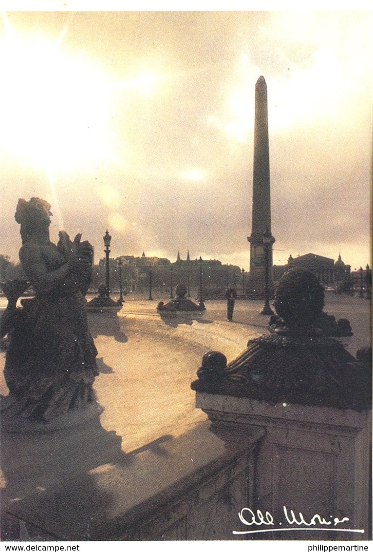 A.Monier - Paris (75) : Contre-jor Sur La Place De La Concorde Et L'Obélisque - Monier