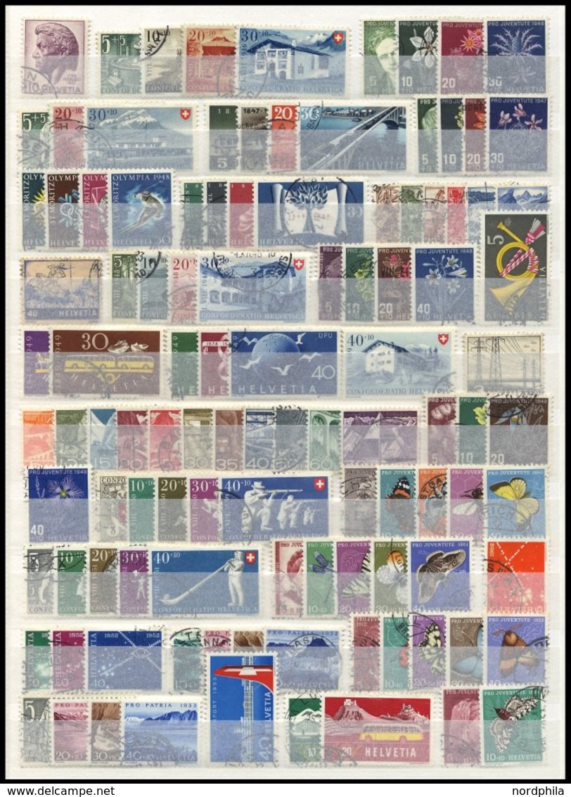 SAMMLUNGEN O, Gestempelter Sammlungsteil Schweiz Von 1946-72 Sauber Auf Einsteckkarten, Feinst/Pracht, Mi. 700.- - Lotti/Collezioni