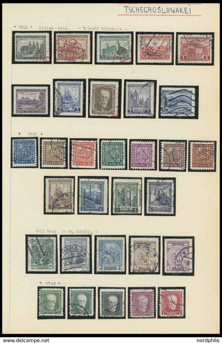 1918-1957, Alte Meist Gestempelte Sammlung Tschechoslowakei, Wohl Nur Kleinere Werte -> Automatically Generated Translat - Lots & Serien