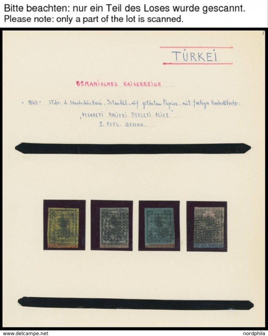 Sammlungsteil Türkei Bis Ca. 1950 Mit U.a. Mi.Nr. 1-4 Gestempelt Sowie Diverse Mittlere Werte, Auch Eine Seite Ostrumeli - Autres & Non Classés