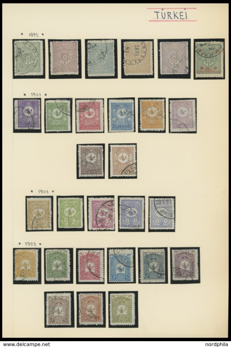 Sammlungsteil Türkei Bis Ca. 1950 Mit U.a. Mi.Nr. 1-4 Gestempelt Sowie Diverse Mittlere Werte, Auch Eine Seite Ostrumeli - Autres & Non Classés