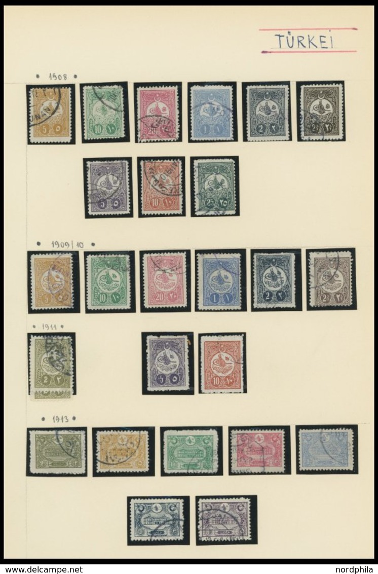 Sammlungsteil Türkei Bis Ca. 1950 Mit U.a. Mi.Nr. 1-4 Gestempelt Sowie Diverse Mittlere Werte, Auch Eine Seite Ostrumeli - Autres & Non Classés