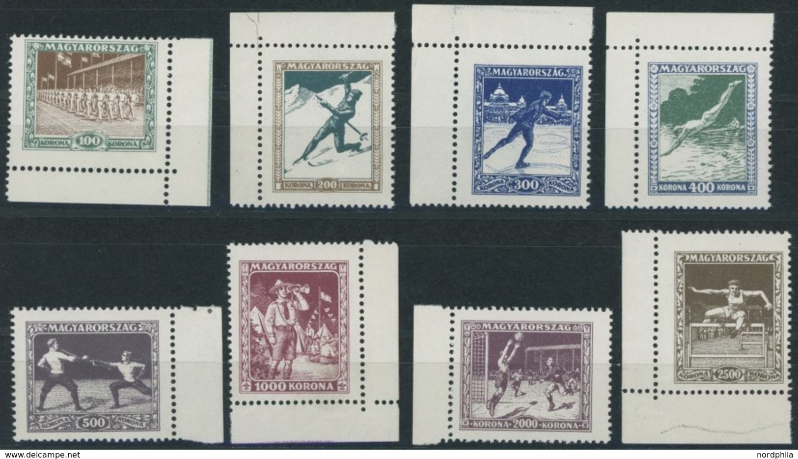 UNGARN 403-10 **, 1925, Sport, Postfrischer Prachtsatz, Mi. 75.- - Sonstige & Ohne Zuordnung