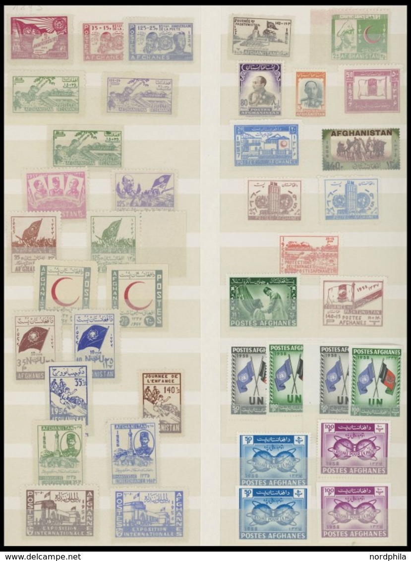 AFGHANISTAN **, Ca. 1920-1960, Partie Verschiedene Postfrischer Ausgaben, Prachterhaltung, Mi. über 850.- - Afghanistan
