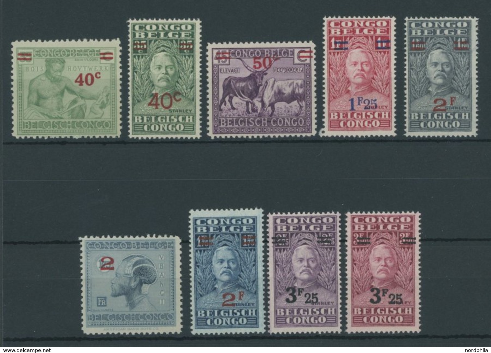 BELGISCH-KONGO 121-29 **, 1931, Freimarken, Postfrischer Prachtsatz - Altri & Non Classificati