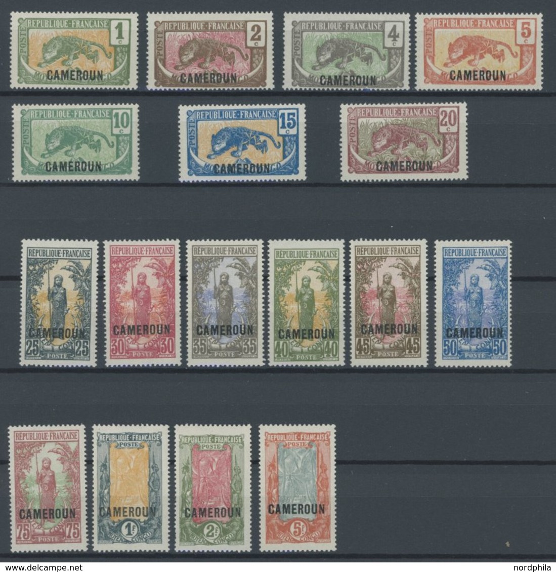 KAMERUN 47-63 **, 1921, Freimarken, Postfrischer Prachtsatz - Neufs