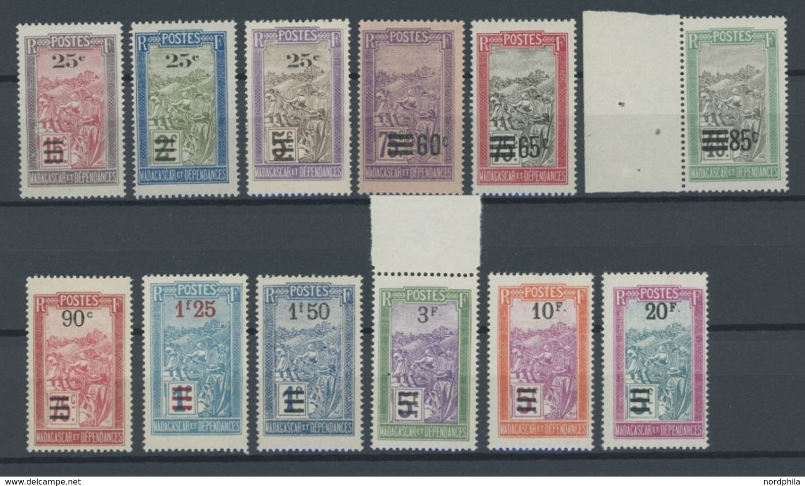 MADAGASKAR 168-79 **, 1922/7, Landschaften, Postfrischer Prachtsatz - Neufs