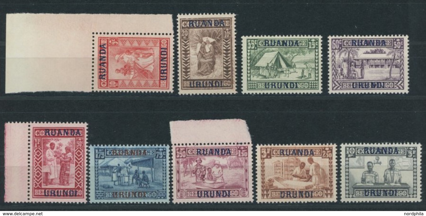 RUANDA-URUNDI 34-42 **, 1930, Caritas, Postfrischer Prachtsatz - Neufs
