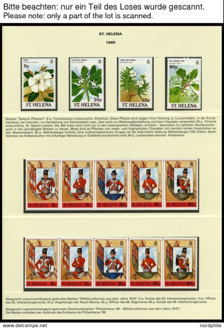 ST. HELENA 495-587 **, 1989-92, Komplett Mit Paralellausgaben Ascension Und Tristan De Cunha 1990, Fast Nur Auf Linder F - St. Helena