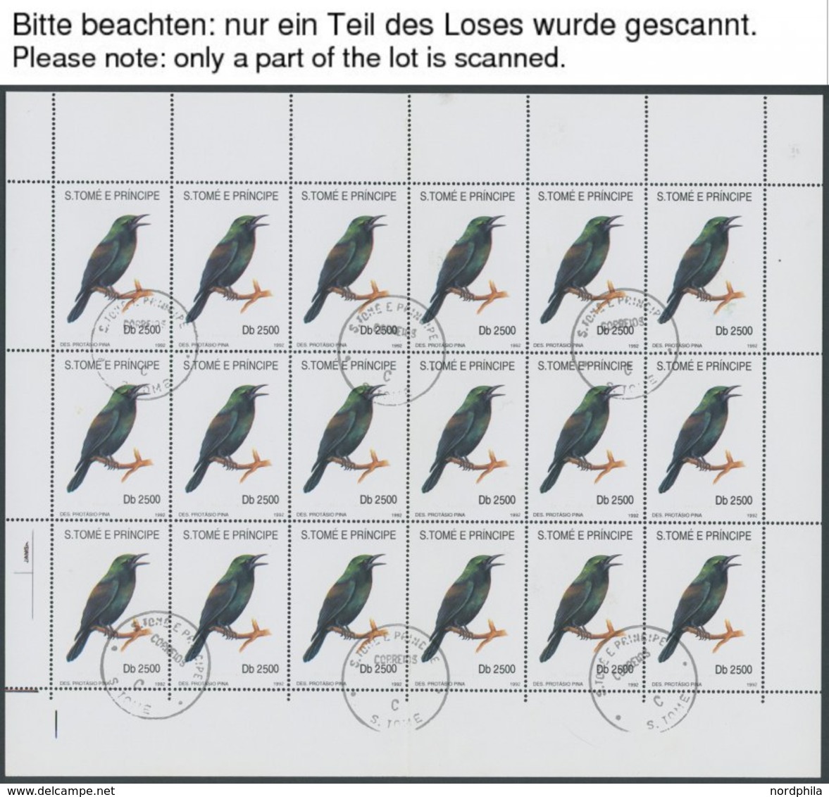 SAO TOME UND PRINCIPE 1330-33KB O, 1992, Fauna Und Flora Im Kleinbogensatz (18), Marken Pracht, Mi. 720.- - Sao Tome Et Principe