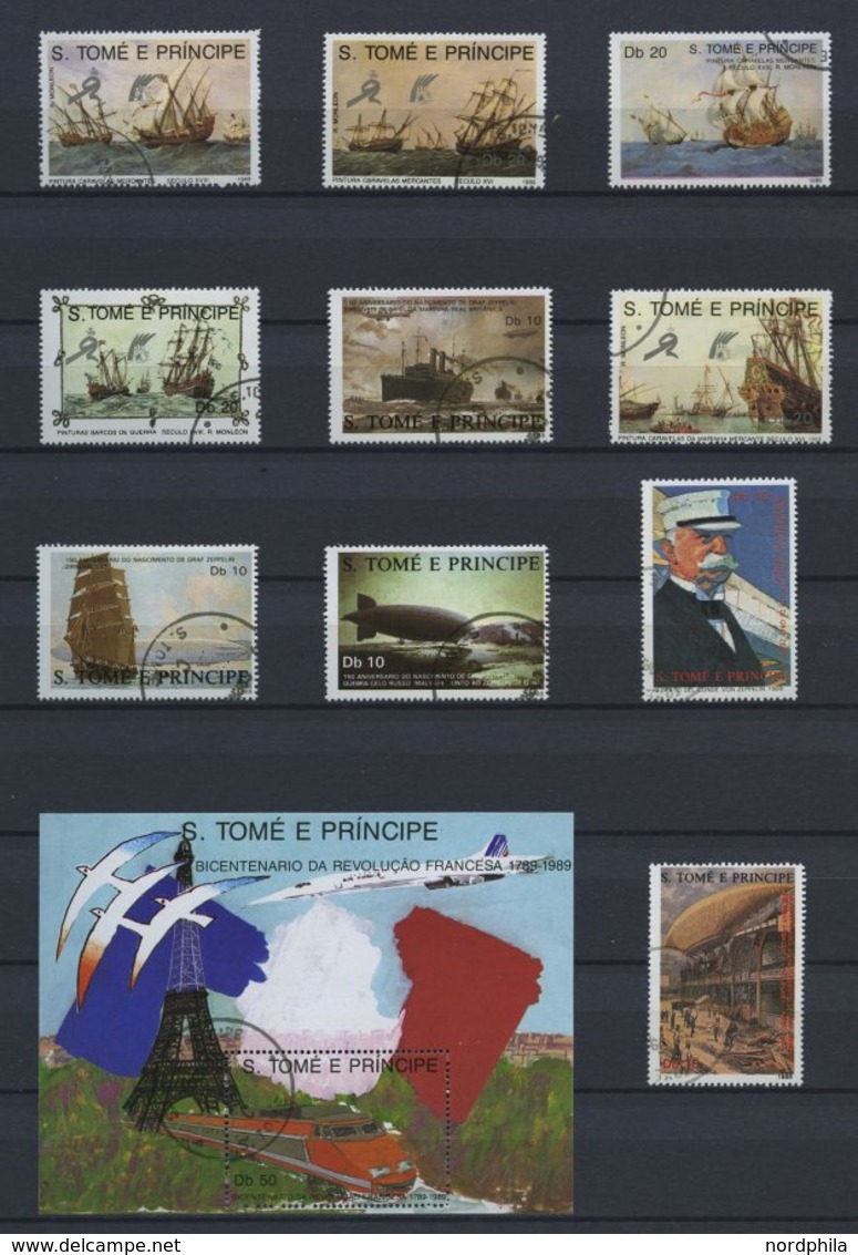 SAO TOME UND PRINCIPE O, 1988-92, Partie Verschiedener Ausgaben Und Blocks, Pracht, Mi. 321.- - Sao Tome En Principe