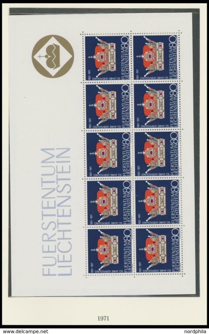 1970-75, Partie Von 60 Verschiedenen Postfrischen Blocks, Kleinbogen Und Schwarzdrucken Europa Im Lindner Falzlosalbum,  - Autres - Europe