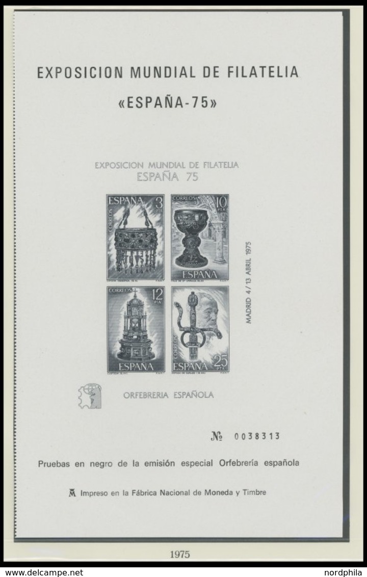 1970-75, Partie Von 60 Verschiedenen Postfrischen Blocks, Kleinbogen Und Schwarzdrucken Europa Im Lindner Falzlosalbum,  - Autres - Europe