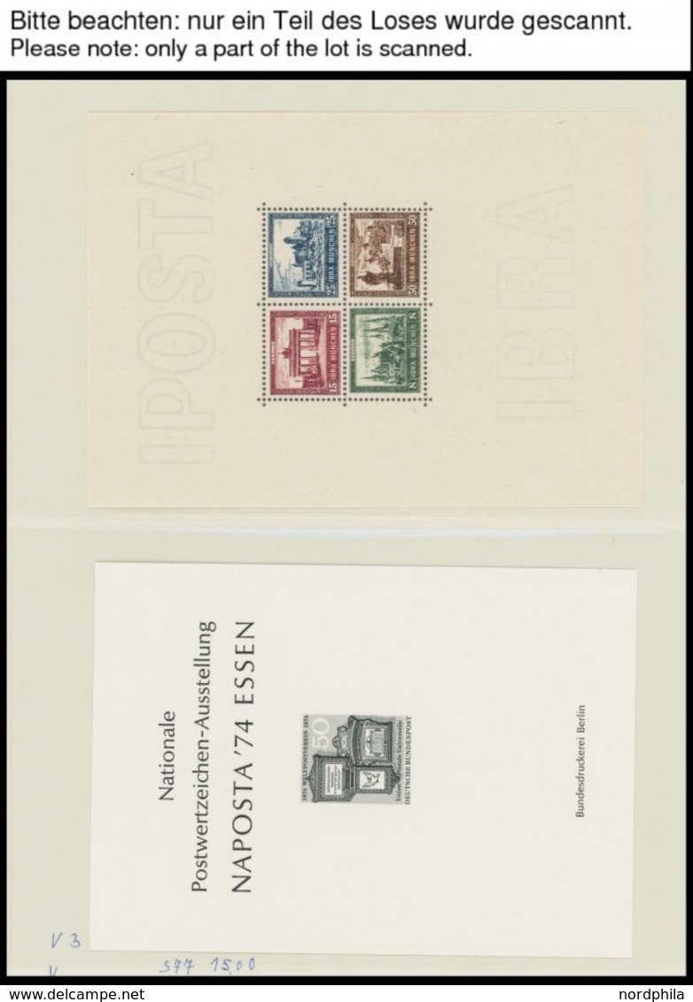 1968-74, Partie Von 77 Verschiedenen Postfrischen Blocks, Kleinbogen, Schwarz- Und Werbedrucken, Heftchenblätter, Fast N - Altri - Europa