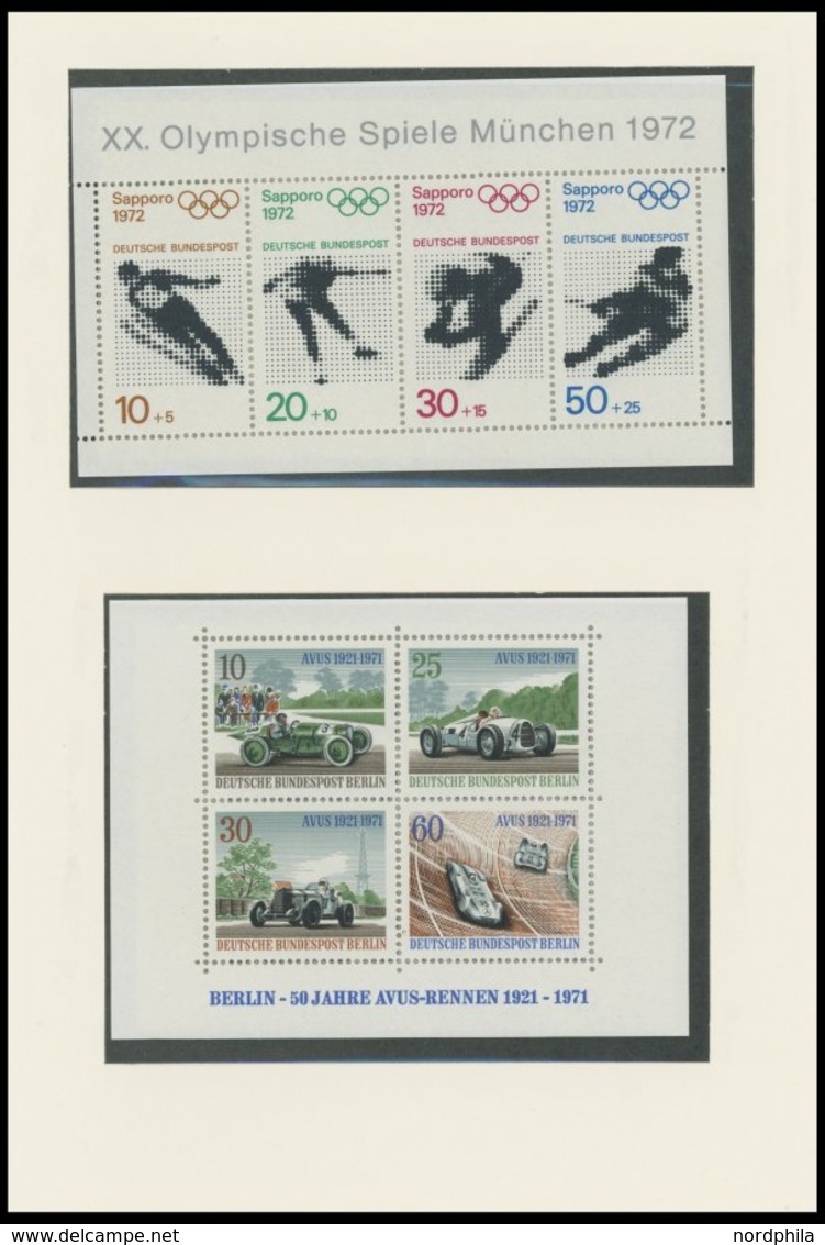 1968-74, Partie Von 77 Verschiedenen Postfrischen Blocks, Kleinbogen, Schwarz- Und Werbedrucken, Heftchenblätter, Fast N - Autres - Europe