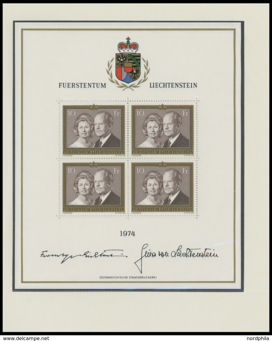 1953-75, Sammlung Von 70 Verschiedenen Postfrischen Blocks, Kleinbogen Und Schwarzdrucken Europa Im Lindner Falzlosalbum - Sonstige - Europa