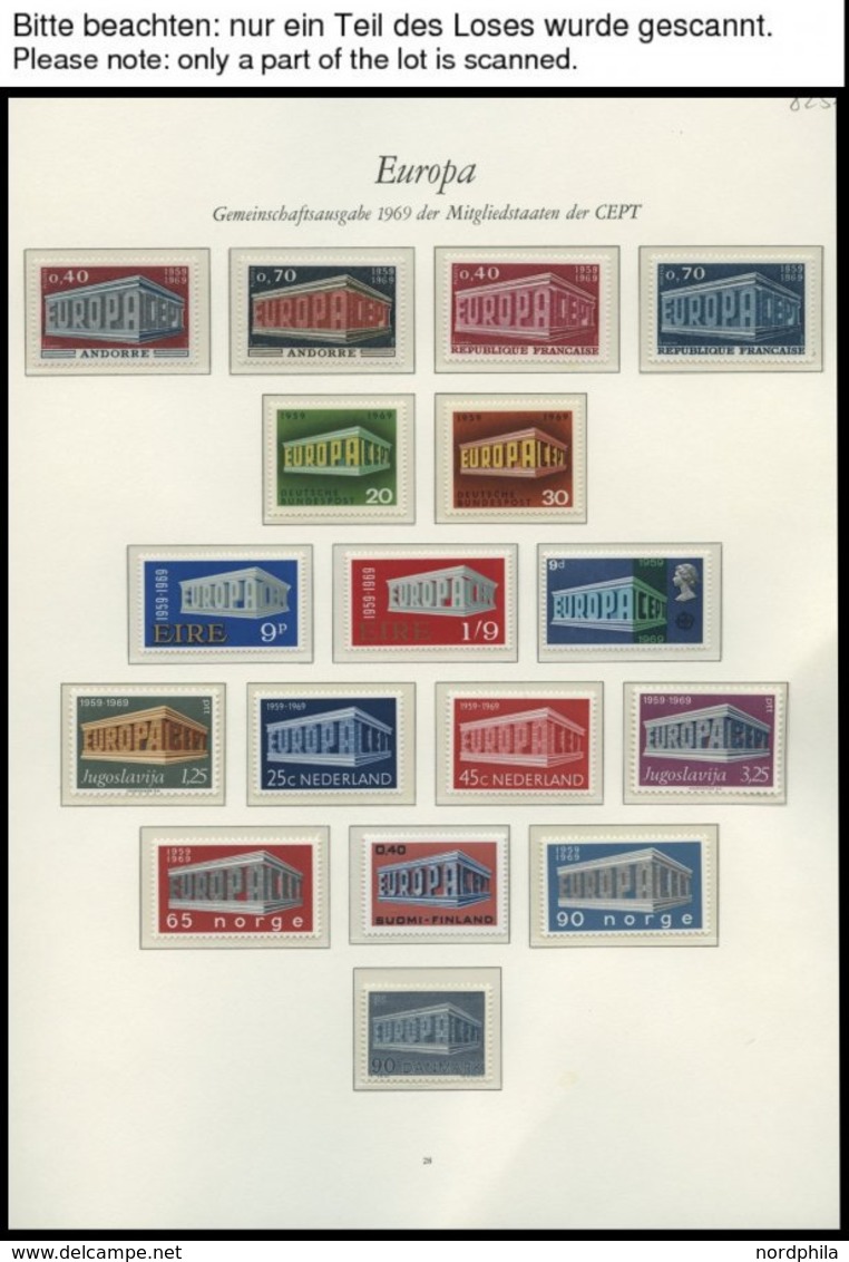 EUROPA UNION **, 1969-71, Stilisierter Tempel, Flechtwerk Und Waagerechte Kette, 3 Komplette Jahrgänge, Pracht, Mi. 272. - Sammlungen