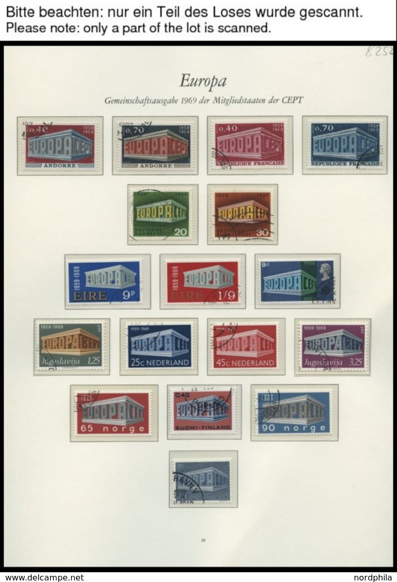 EUROPA UNION O, 1969-71, Stilisierter Tempel, Flechtwerk Und Waagerechte Kette, 3 Komplette Jahrgänge, Pracht, Mi. 152.- - Collezioni