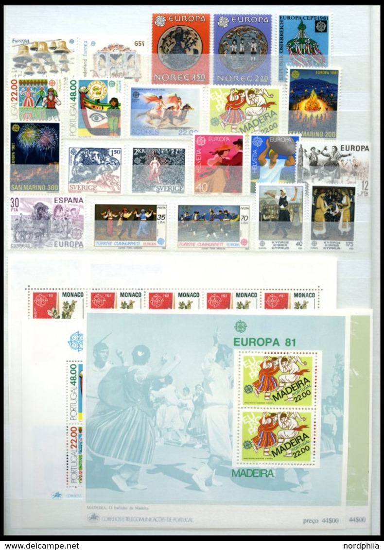 EUROPA UNION **, 1980/1, Persönlichkeiten Und Folklore, 2 Komplette Jahrgänge, Pracht, Mi. 171.90 - Collezioni